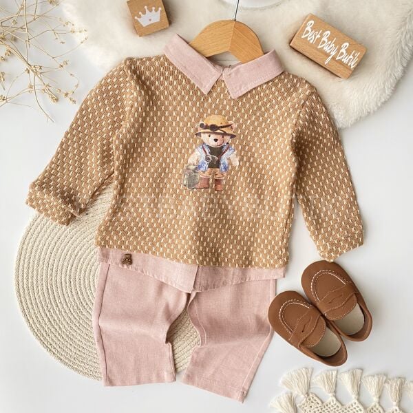 Ayıcık Baskılı Yumuşak Dokulu Ayakkabılı 3’Lü Takım