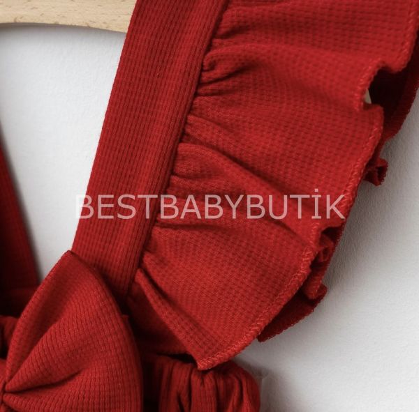 JESSİCA FIRFIRLI KURDALE DETAYLI FİSTO TİŞÖRTLÜ ELBİSE