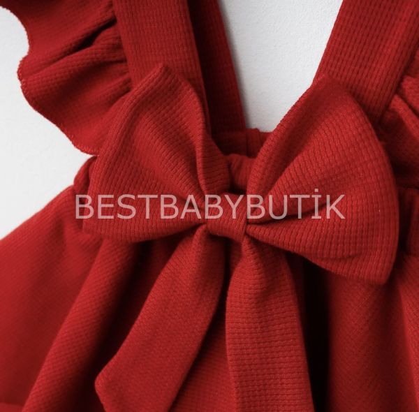 JESSİCA FIRFIRLI KURDALE DETAYLI FİSTO TİŞÖRTLÜ ELBİSE