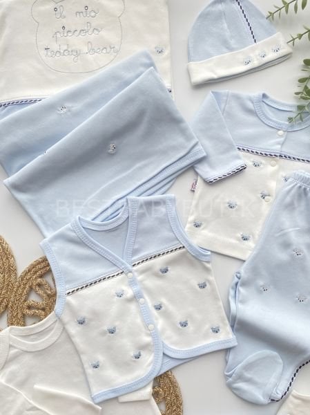 AYICIK NAKIŞLI 10 PARÇA FİTİLLİ HASTANE ÇIKIŞI SETİ