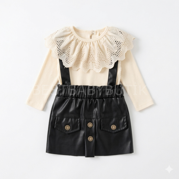 Deri Jileli Fisto Badili Elbise