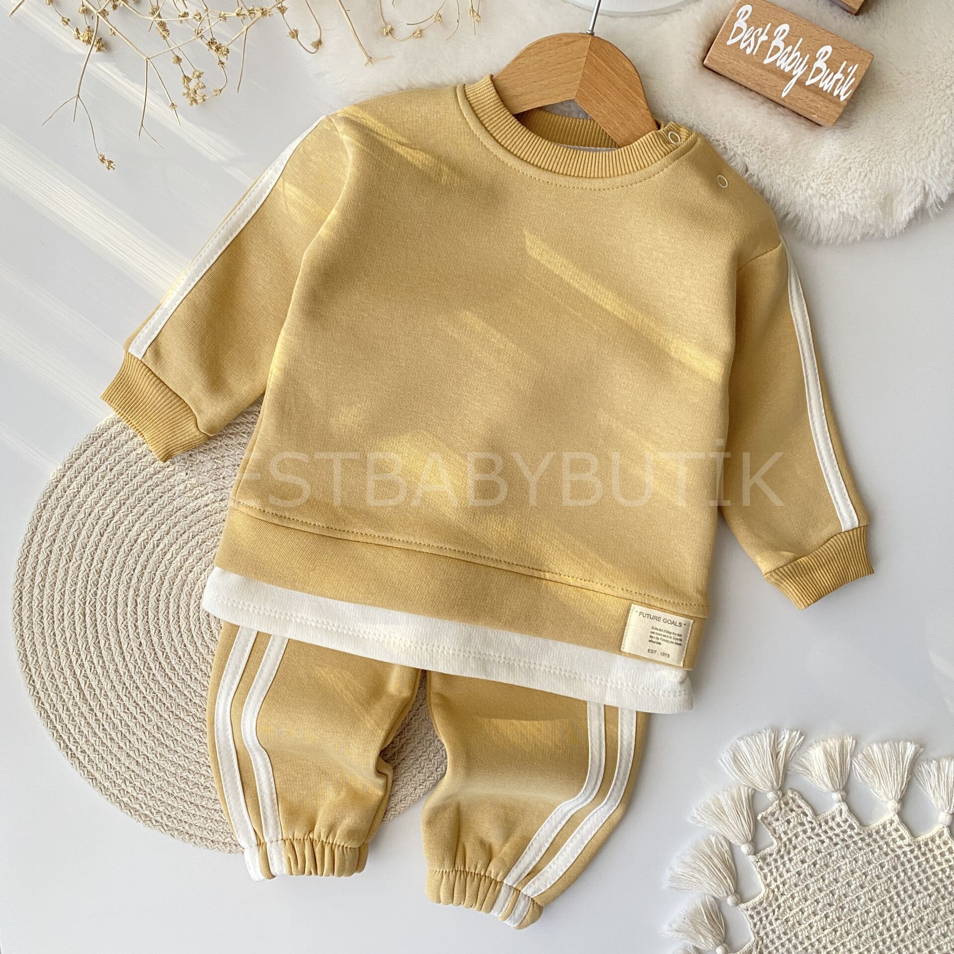 Çizgili Spor Oversize 2’Li Takım