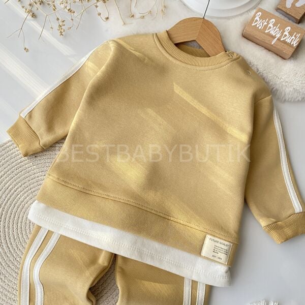 Çizgili Spor Oversize 2’Li Takım