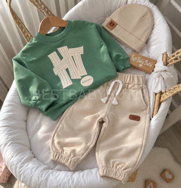 Hi Yazılı Relax Bere Detaylı 3’Lü Takım