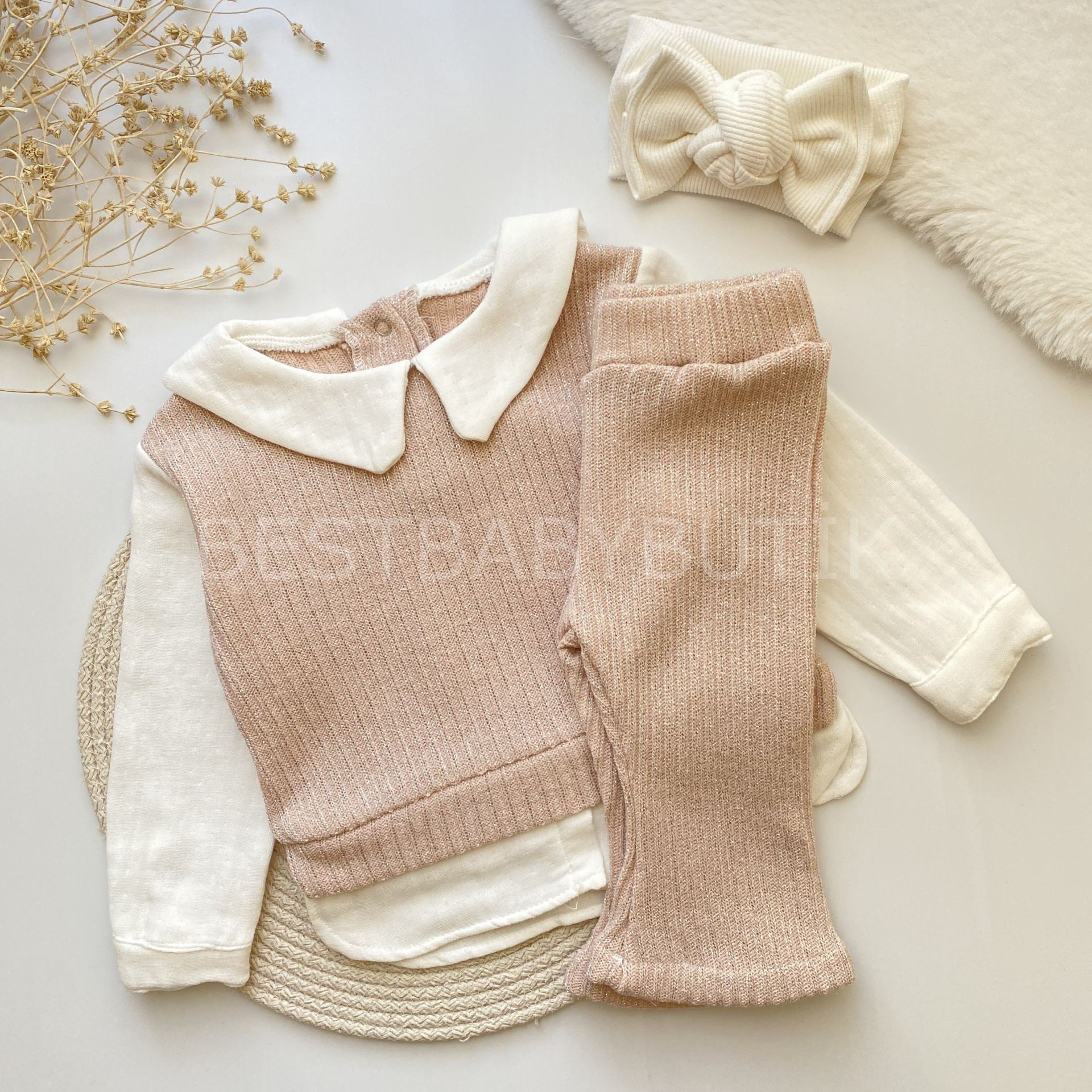 MADAME SOFT SİMLİ  MÜSLİN DETAYLI 2’Lİ TAKIM