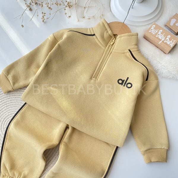 ALO Yazılı Fermuarlı Şardonlu 2’Li Takım