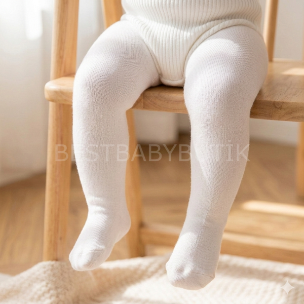 Mevsimlik Beyaz Külotluçorap