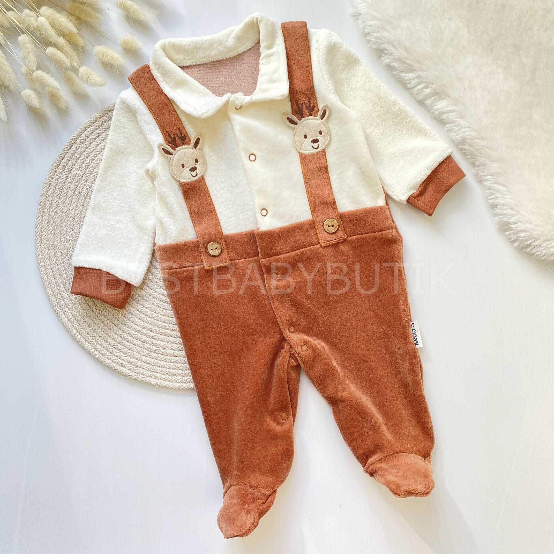 GEYİK DETAYLI KADİFE TULUM