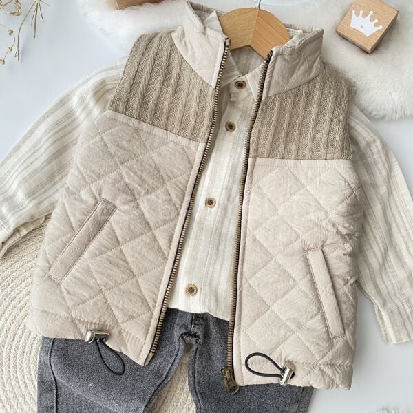 Premium Şişme Yelekli Kot Pantolonlu Gömlekli 3’Lü Takım