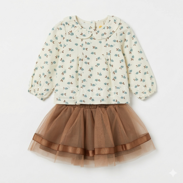 Tütü Etekli Çıtır Çiçekli 2’Li Takım