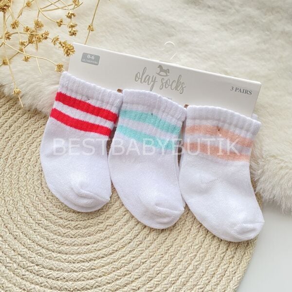 ÇİZGİLİ SPOR ÇORAP 0-6 AY