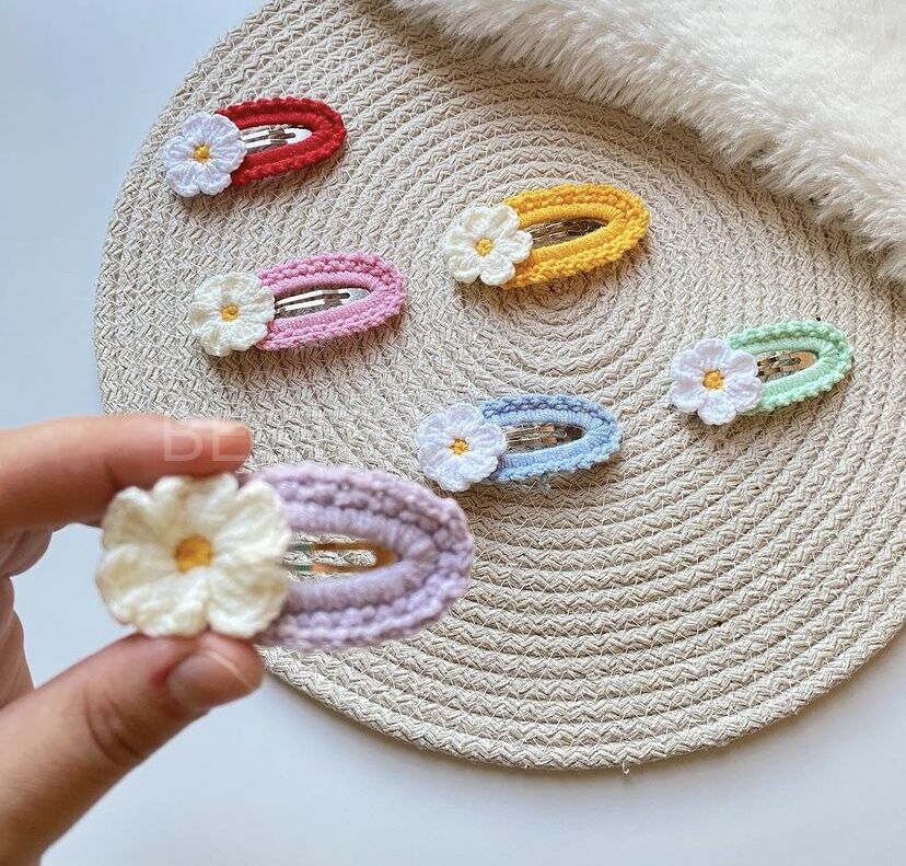 HANDMADE PAPATYA ÖRGÜ TOKA (ADET FİYATI)