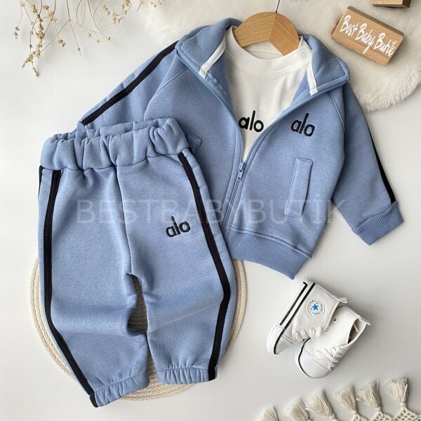 ALO Baskılı Spor Tarz Şardonlu 3’Lü Eşofman Takımı