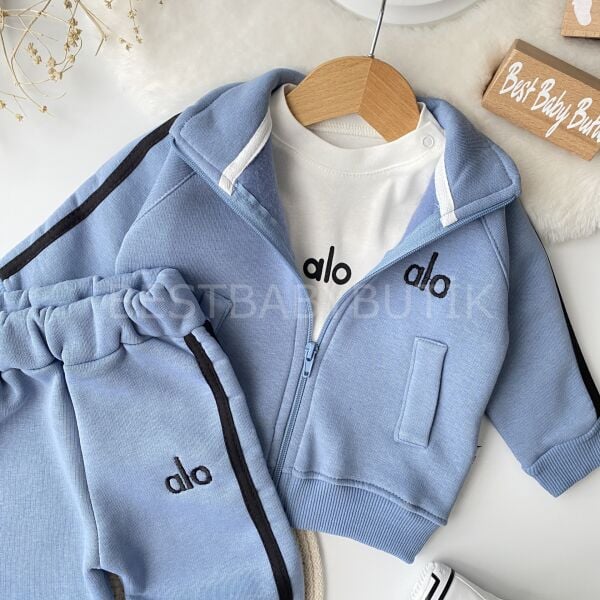 ALO Baskılı Spor Tarz Şardonlu 3’Lü Eşofman Takımı