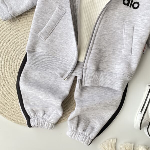 ALO Baskılı Spor Tarz Şardonlu 3’Lü Eşofman Takımı