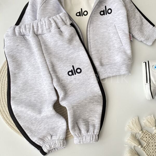 ALO Baskılı Spor Tarz Şardonlu 3’Lü Eşofman Takımı