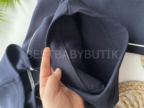 KAPŞONLU FERMUAR DETAYLI ŞARDONLU 2’Lİ TAKIM