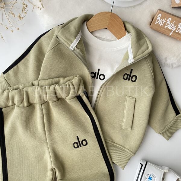 ALO Baskılı Spor Tarz Şardonlu 3’Lü Eşofman Takımı