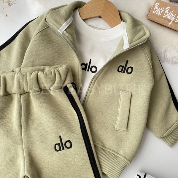 ALO Baskılı Spor Tarz Şardonlu 3’Lü Eşofman Takımı