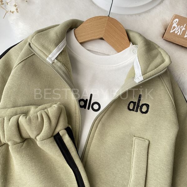 ALO Baskılı Spor Tarz Şardonlu 3’Lü Eşofman Takımı