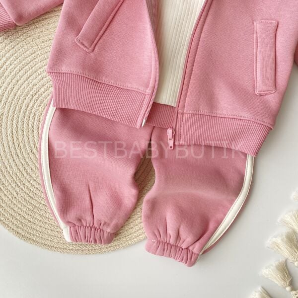 ALO Baskılı Spor Tarz Şardonlu 3’Lü Eşofman Takımı