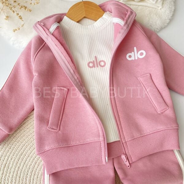 ALO Baskılı Spor Tarz Şardonlu 3’Lü Eşofman Takımı