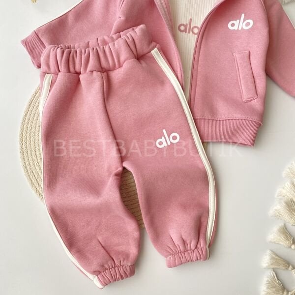 ALO Baskılı Spor Tarz Şardonlu 3’Lü Eşofman Takımı