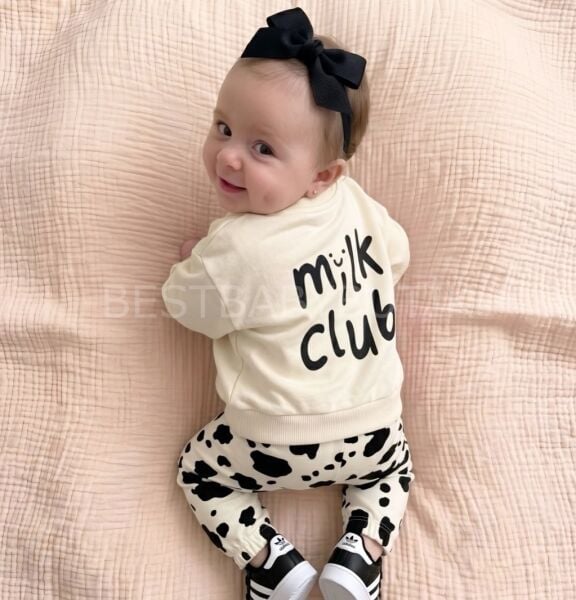 Milk Yazılı Sırt Baskılı Oversize Eşofman Takımı 2-3 YAŞ