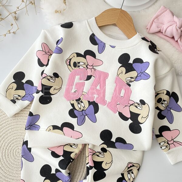 GAP Baskılı Minnie Mause Şardonlu Alt Üst Takım 6-9 AY