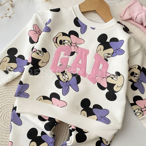 GAP Baskılı Minnie Mause Şardonlu Alt Üst Takım 6-9 AY