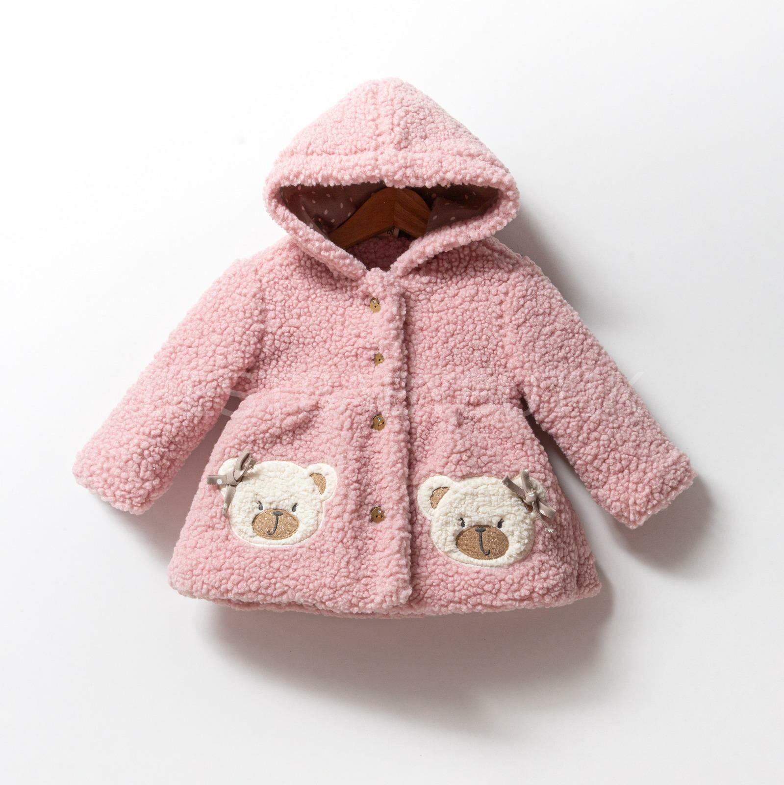BEAR DETAYLI PELUŞ ASTARLI MONT