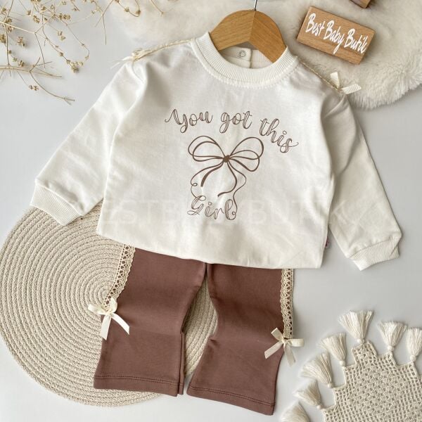 Kurdale ve Dantel Detaylı Bol Paça 2’Li Takım