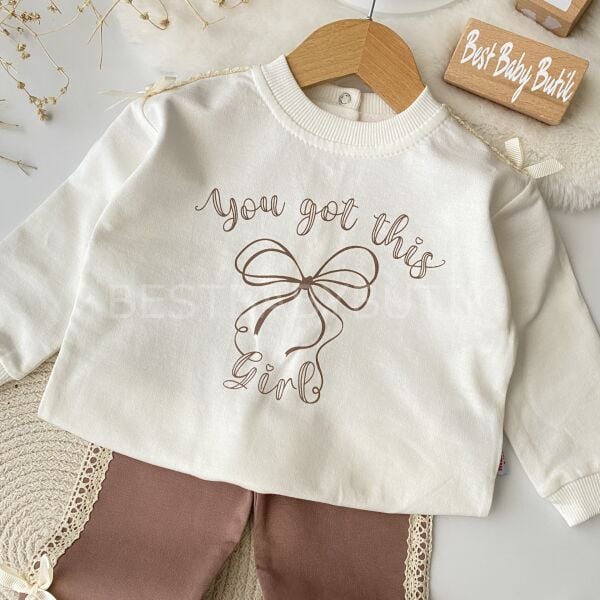 Kurdale ve Dantel Detaylı Bol Paça 2’Li Takım