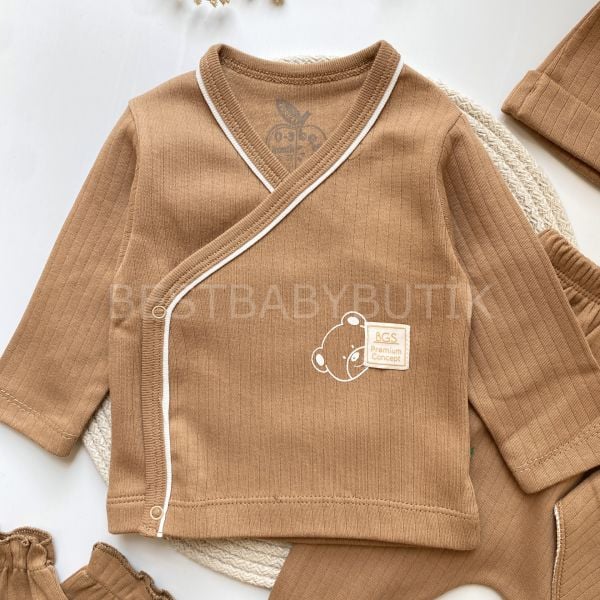NATUREL SOFT BİYELİ FİTİLLİ 5 PARÇA HASTANE ÇIKIŞI SETİ