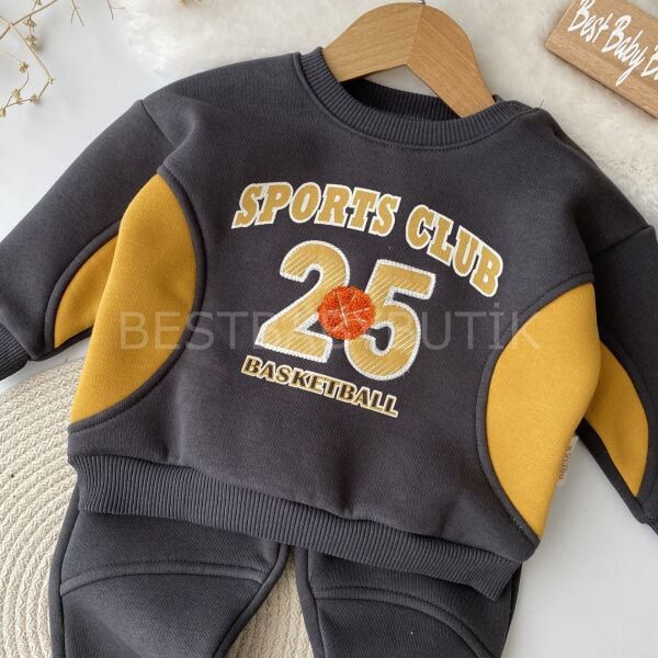 Sport Club Baskılı Oversize Şardonlu 2’Li Takım