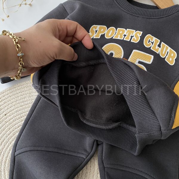 Sport Club Baskılı Oversize Şardonlu 2’Li Takım