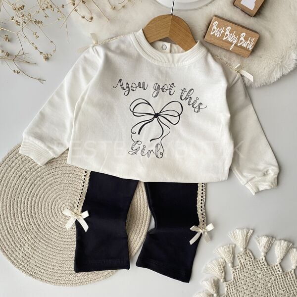 Kurdale ve Dantel Detaylı Bol Paça 2’Li Takım