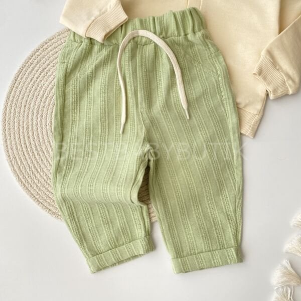 Polo Yakalı %100 Pamuk Yumuşak Pantolonlu 2’Li Takım