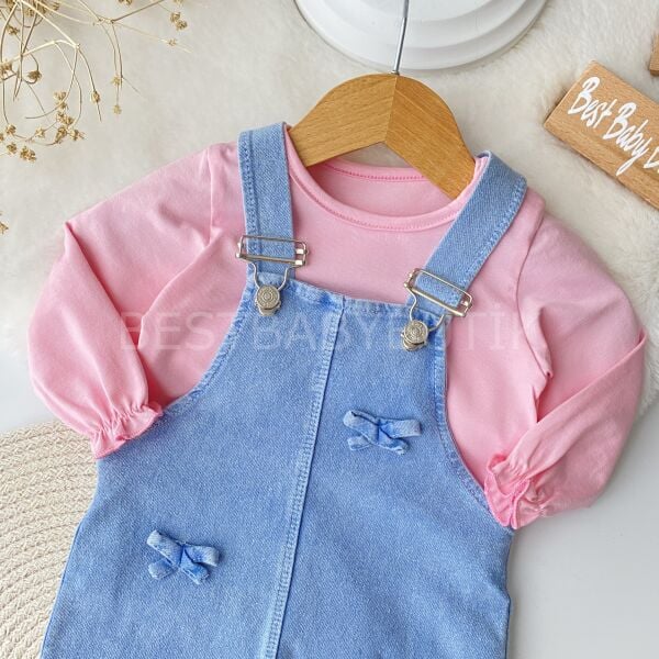 Kurdaleli %100 Pamuk Badili Kot Salopet