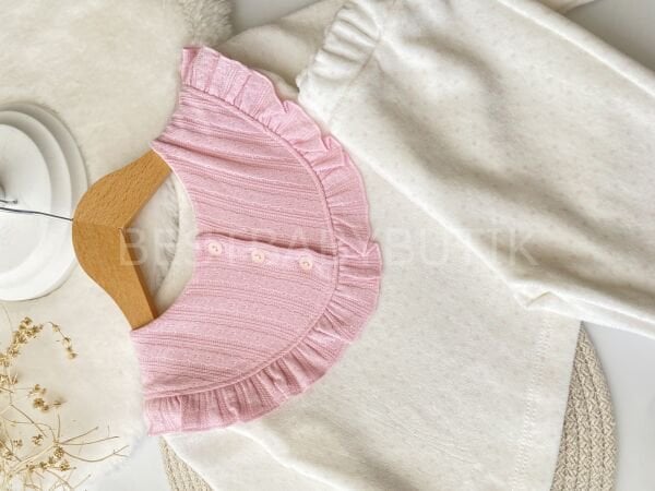 Kadife Yaka Detaylı Benekli 2’Li Takım