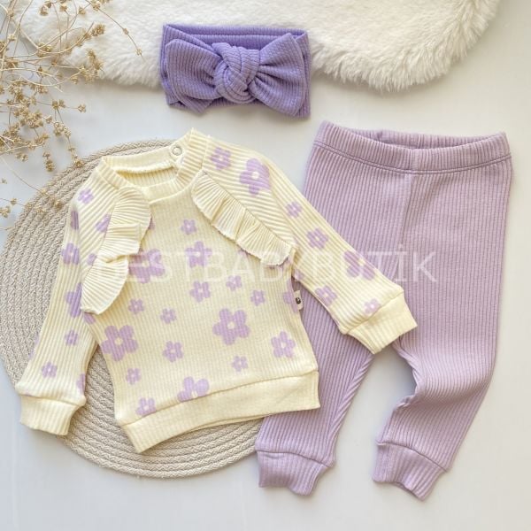 PAPATYA DESENLİ FIRFIRLI KAŞKOSE FİTİLLİ 2’Lİ TAKIM