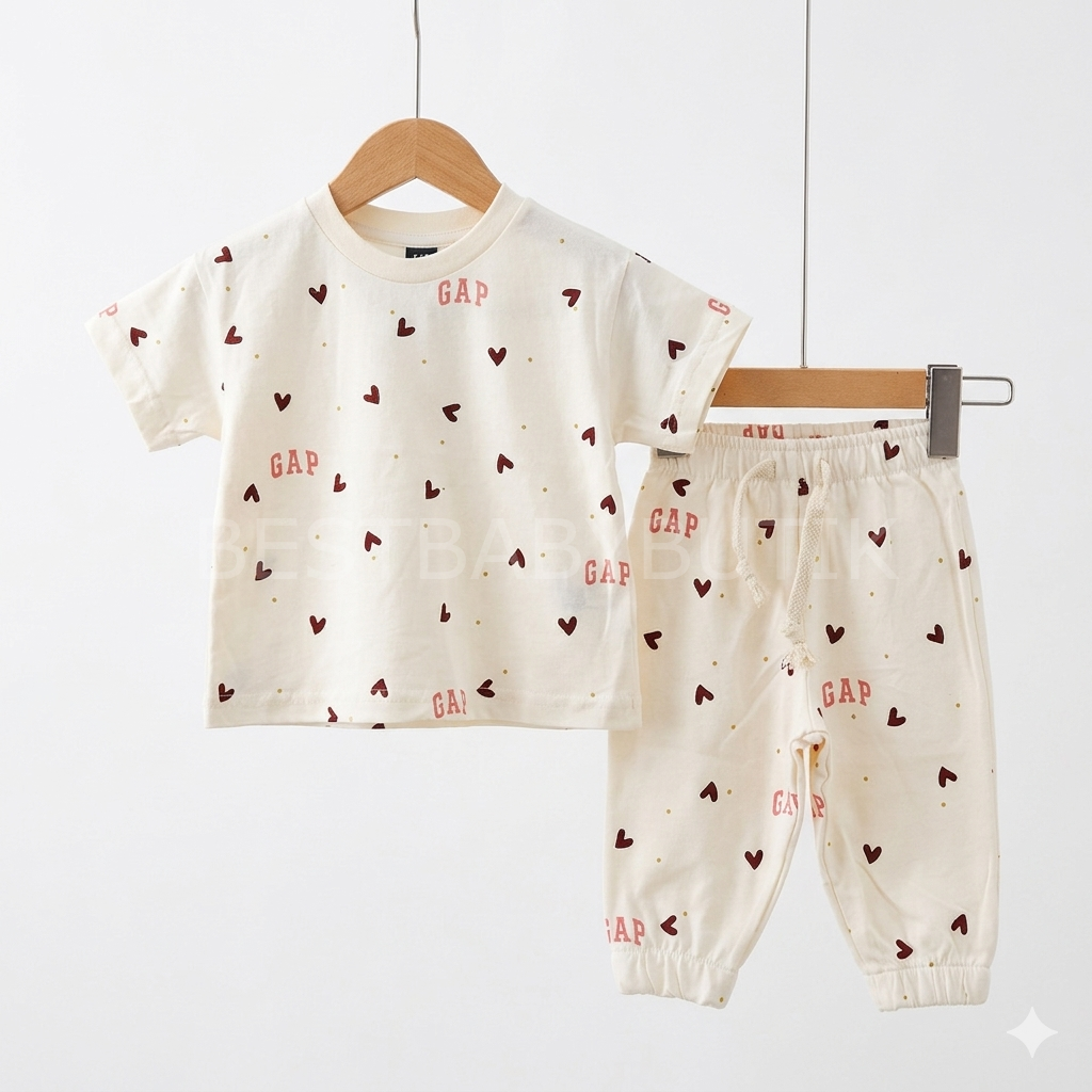 Premium Gap Kalp Baskılı 2’Li Eşofman Takımı 2-3 YAŞ