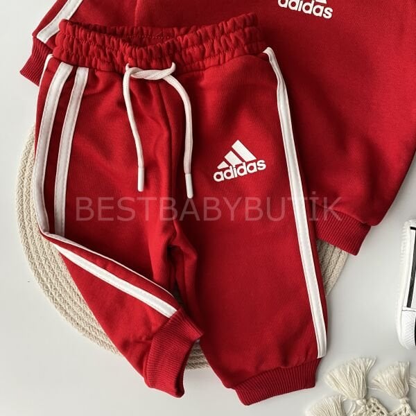 ADİDAS YAZI BASKILI A KALİTE EŞOFMAN TAKIMI -ŞARDONLU-