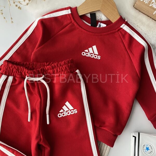 ADİDAS YAZI BASKILI A KALİTE EŞOFMAN TAKIMI -ŞARDONLU-