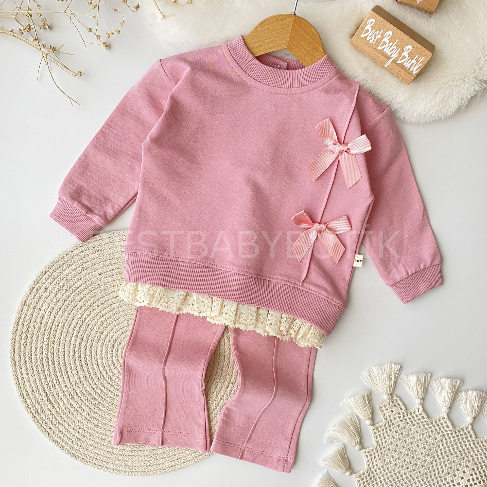 Kurdale Ve Dantel Fırfırlı İspanyol 2’Li Takım