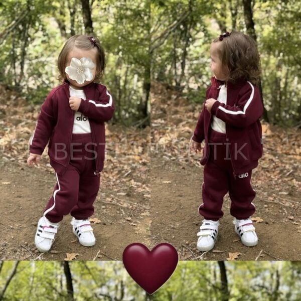 ALO Baskılı Spor Tarz Şardonlu 3’Lü Eşofman Takımı