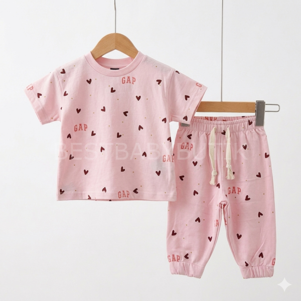 Premium Gap Kalp Baskılı 2’Li Eşofman Takımı