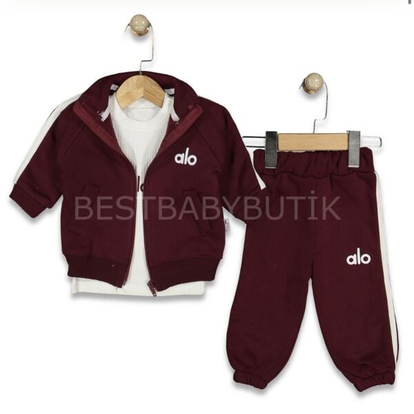 ALO Baskılı Spor Tarz Şardonlu 3’Lü Eşofman Takımı