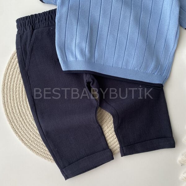 Triko Polo Yaka Tişörtlü Takım 6-9 AY