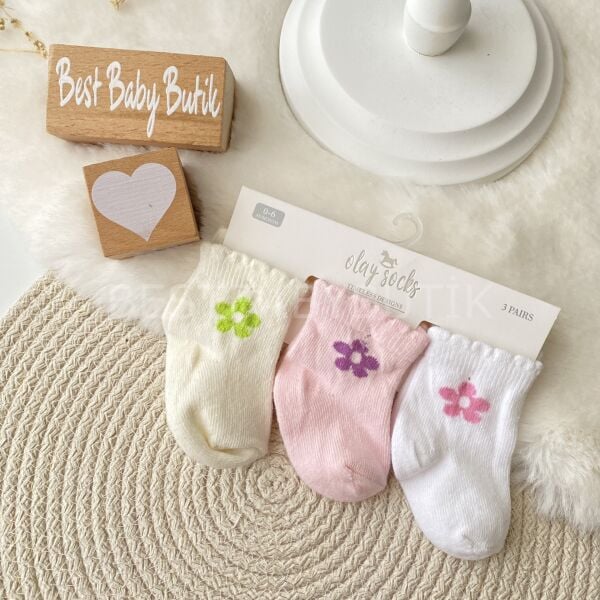 Çiçekli 3’Lü Çorap